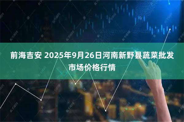 前海吉安 2025年9月26日河南新野县蔬菜批发市场价格行情